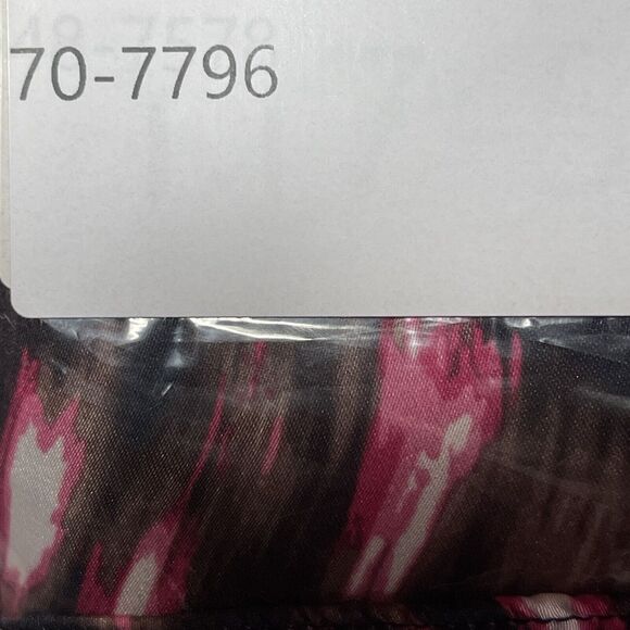 Michael Kors Blouse Size Large Pink Multi Cowl Neck Zip Shoulder Roll Tab Sleeve - Picture 10 of 10